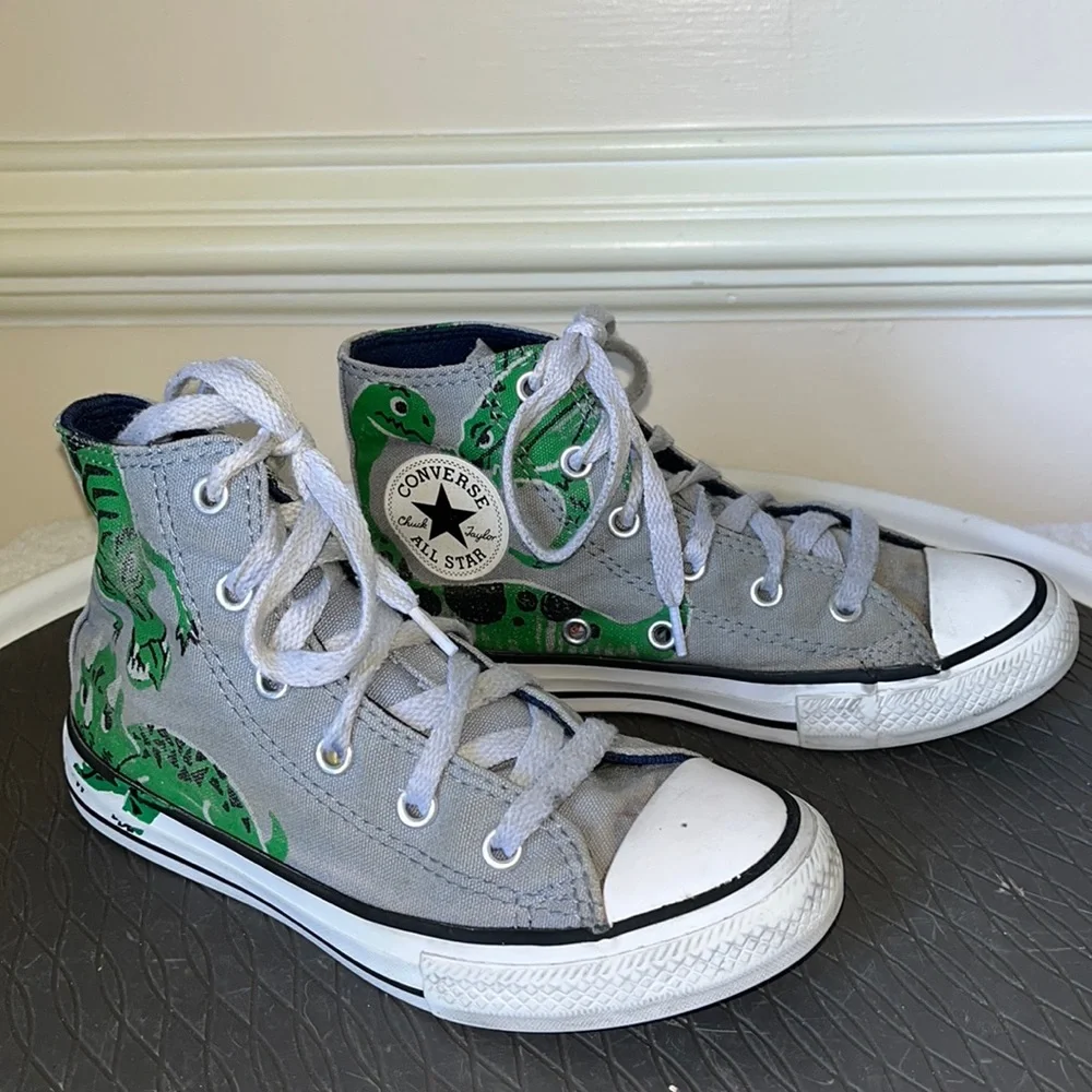Converse Chuck Taylor All Star Dinosaur Graphic High Top Sneakers size 13